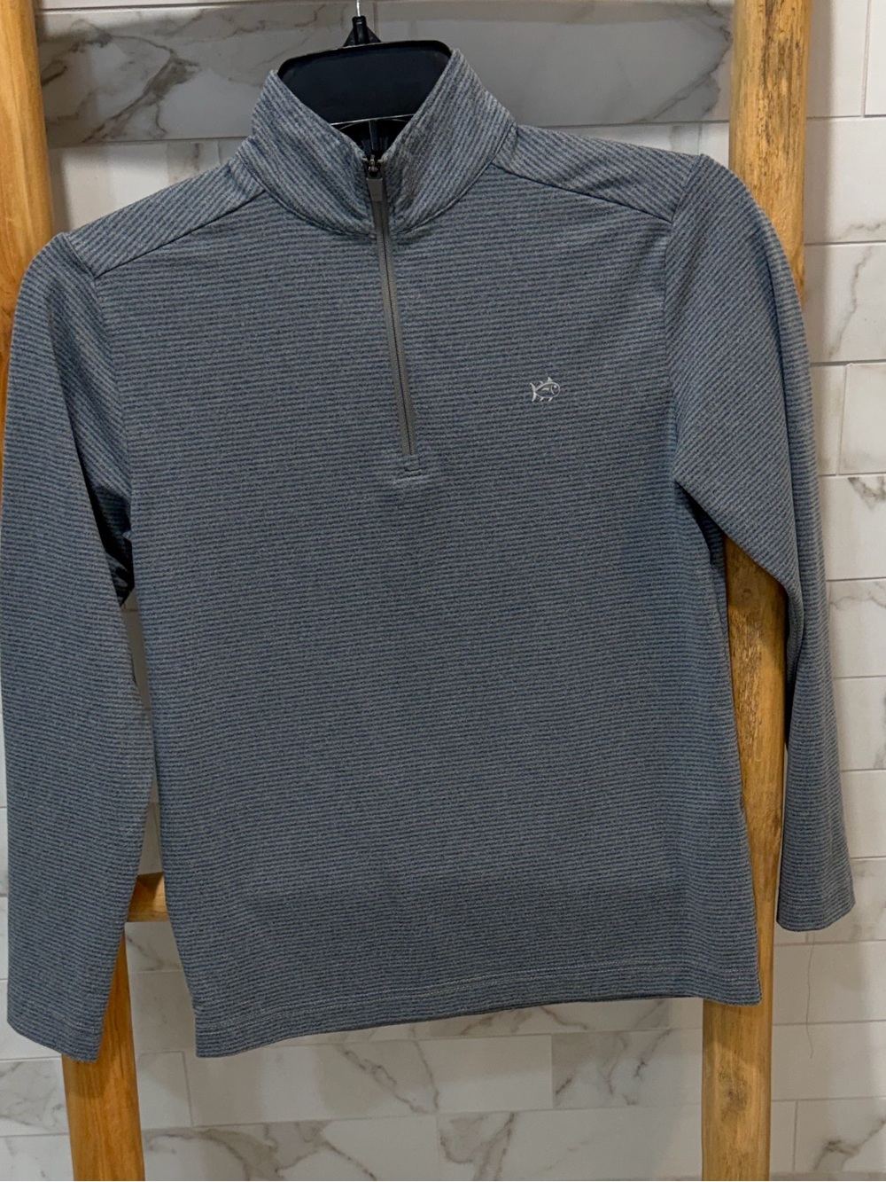Southern Tide Boys' Quarter-Zip Pullover - Heather Gray